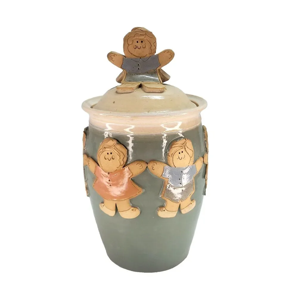 Vtg Handmade Pottery Canister 13